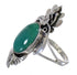 Turquoise And Silver Southwestern Flower Ring Size 5-3/4 YX73692